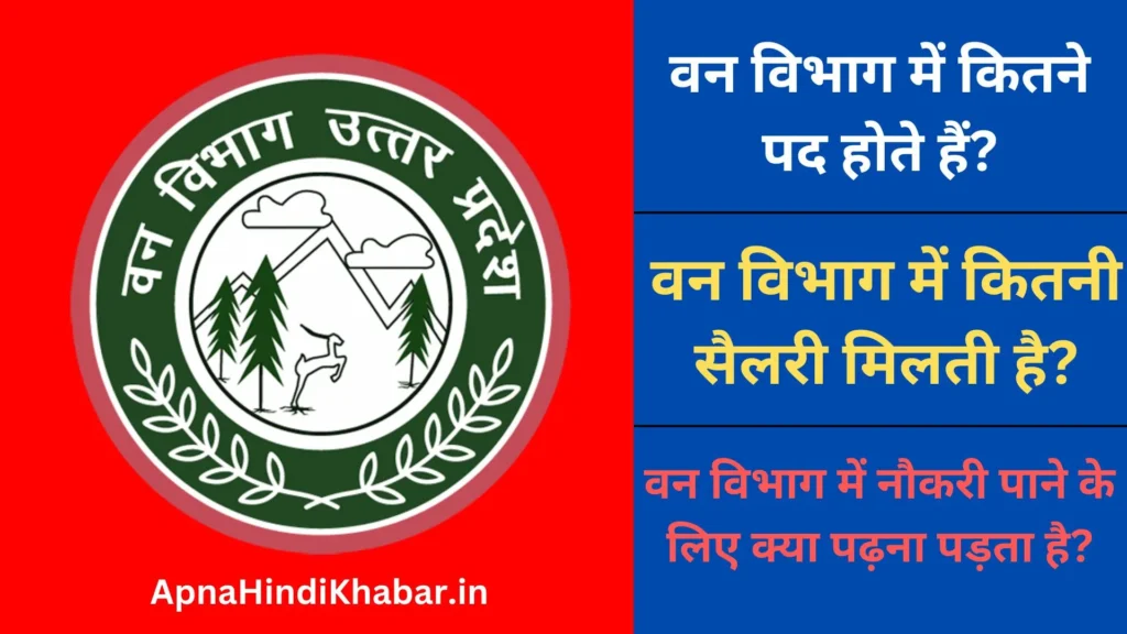 वन विभाग में कितने पद होते हैं (Van Vibhag Mein Kitne Pad Hote Hai) 1 Van Vibhag Mein Kitne Pad Hote Hai
